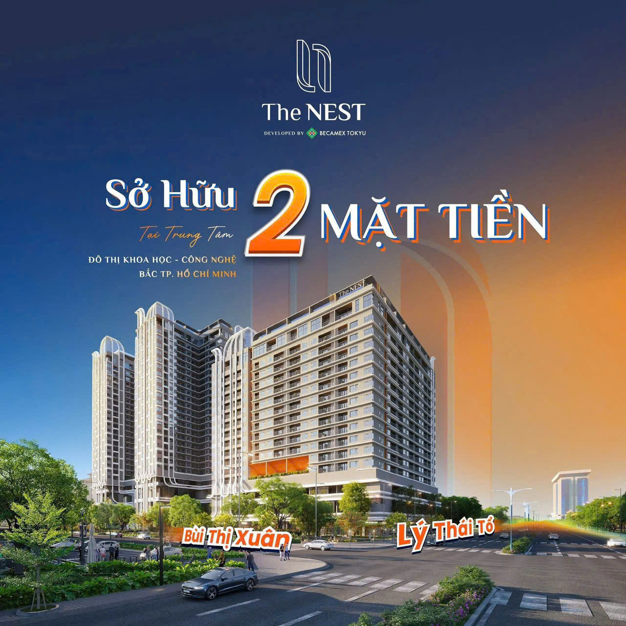 Dự án chung cư trả góp sỡ hữu 2 mặt tiền The NEST